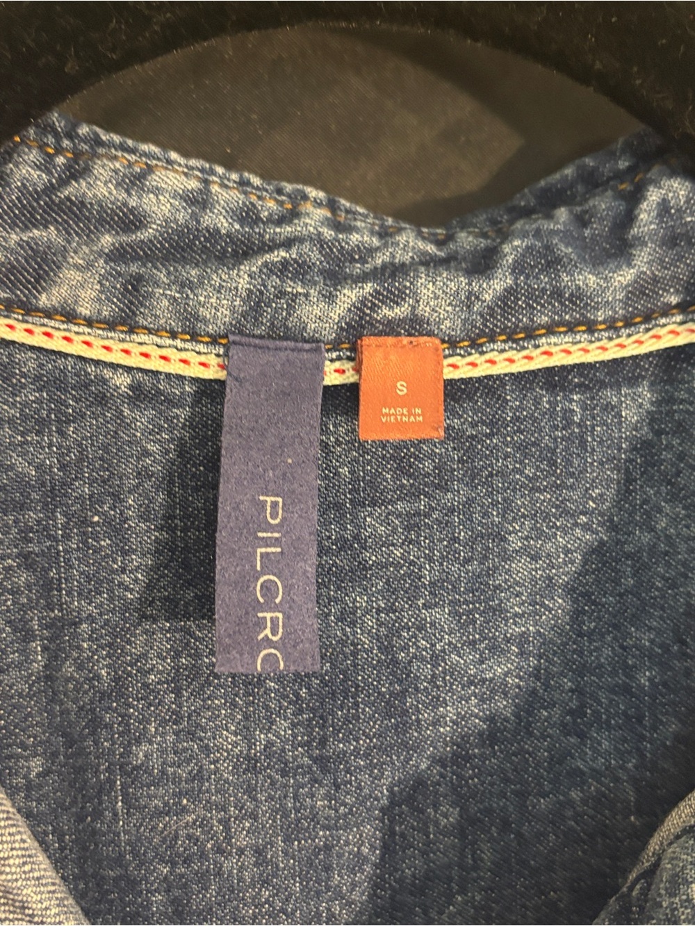 Pilcro Anthropologie Oversized Chambray Denim Button Down Shirt Small Cotton - Picture 3 of 5